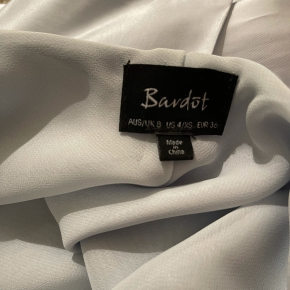 Bardot Dawn Light Blue Cold Shoulder Slip Dress Size US 4 Size XS - Picture 10 of 15